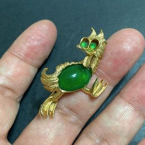 🖤RARE💕70s P&M Paris Bird brooch